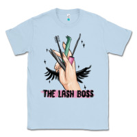 Dusty Blue the lash boss Classic Tee - MaliasSmallBusiness