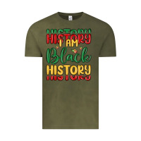 Vintage Olive i am black history Vintage Tee - MaliasSmallBusiness