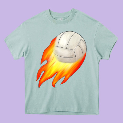Volleyball Heavy Core Tee Designed By Jahusdesignshop