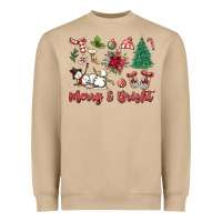Mushroom merry bright Heavyweight Sweatshirt - MaliasSmallBusiness