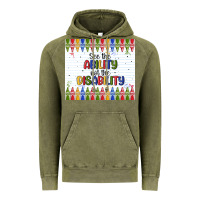 Vintage Olive see the ability not the disability Vintage Hoodie - MaliasSmallBusiness