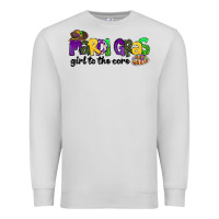 Dove Grey mardi gras girl to the core Premium Sweatshirt - CowGirlArtShop