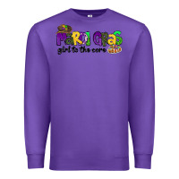 Purple mardi gras girl to the core Premium Sweatshirt - CowGirlArtShop