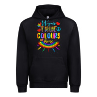 Black Let Your True Colours Shine Urban Hoodie - BundleAndBundleShop