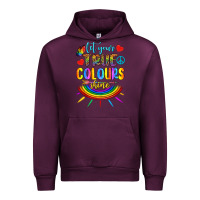 Mauve Wine Let Your True Colours Shine Urban Hoodie - BundleAndBundleShop