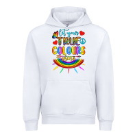 White Let Your True Colours Shine Urban Hoodie - BundleAndBundleShop