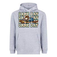Heather Grey game day baseball Heavyweight Hoodie - HowdyJamesFarm