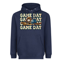 Navy game day baseball Heavyweight Hoodie - HowdyJamesFarm