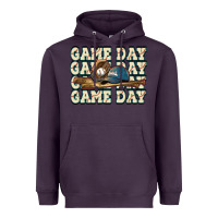 Plum game day baseball Heavyweight Hoodie - HowdyJamesFarm