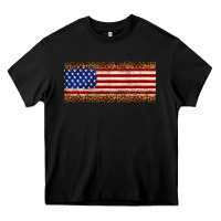 Black usa flag leopard Heavy Core Tee - JahusDesignShop