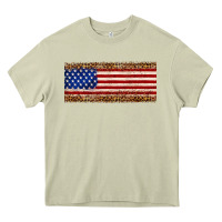 Usa Flag Leopard Heavy Core Tee | Teevron