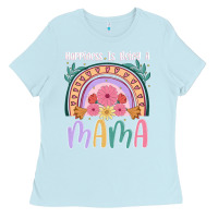 Baby Blue happiness is being a mama Ladies Tee - JahusDesignShop