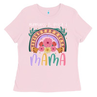 Bubblegum Pink happiness is being a mama Ladies Tee - JahusDesignShop