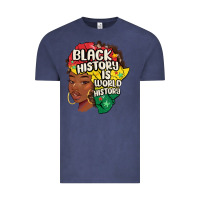 Vintage Denim black history is world history Vintage Tee - MaliasSmallBusiness