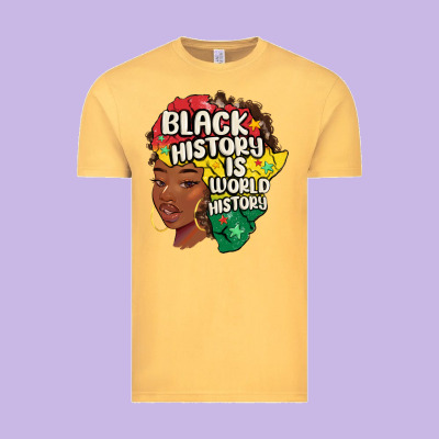 Black History Is World History Vintage Tee Designed By Maliassmallbusiness