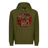 Army Green ho ho ho wood slice ornament Premium Hoodie - JahusDesignShop
