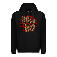 Black ho ho ho wood slice ornament Premium Hoodie - JahusDesignShop
