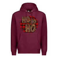 Burgundy ho ho ho wood slice ornament Premium Hoodie - JahusDesignShop