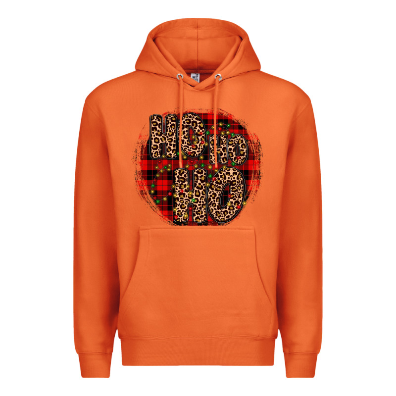 Ho Ho Ho Wood Slice Ornament Premium Hoodie by JahusDesignShop | Teevron