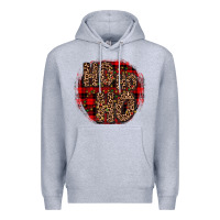 Heather Grey ho ho ho wood slice ornament Premium Hoodie - JahusDesignShop