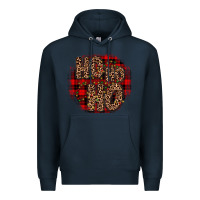 Navy ho ho ho wood slice ornament Premium Hoodie - JahusDesignShop