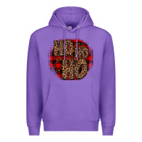Purple ho ho ho wood slice ornament Premium Hoodie - JahusDesignShop