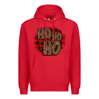 Red ho ho ho wood slice ornament Premium Hoodie - JahusDesignShop