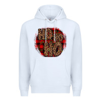 White ho ho ho wood slice ornament Premium Hoodie - JahusDesignShop