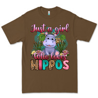 Cacao just a girl who loves hippos Premium Tee - Artiststas