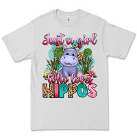 Dove Grey just a girl who loves hippos Premium Tee - Artiststas