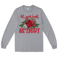 Heather Grey Let your heart be light Long Sleeve Tee - MaliasSmallBusiness