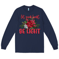 Navy Let your heart be light Long Sleeve Tee - MaliasSmallBusiness