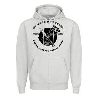 Dove Grey Reverse ın Reverse Love Hate Forever By Your Sıde Zipper Hoodie - Bettercallsaul