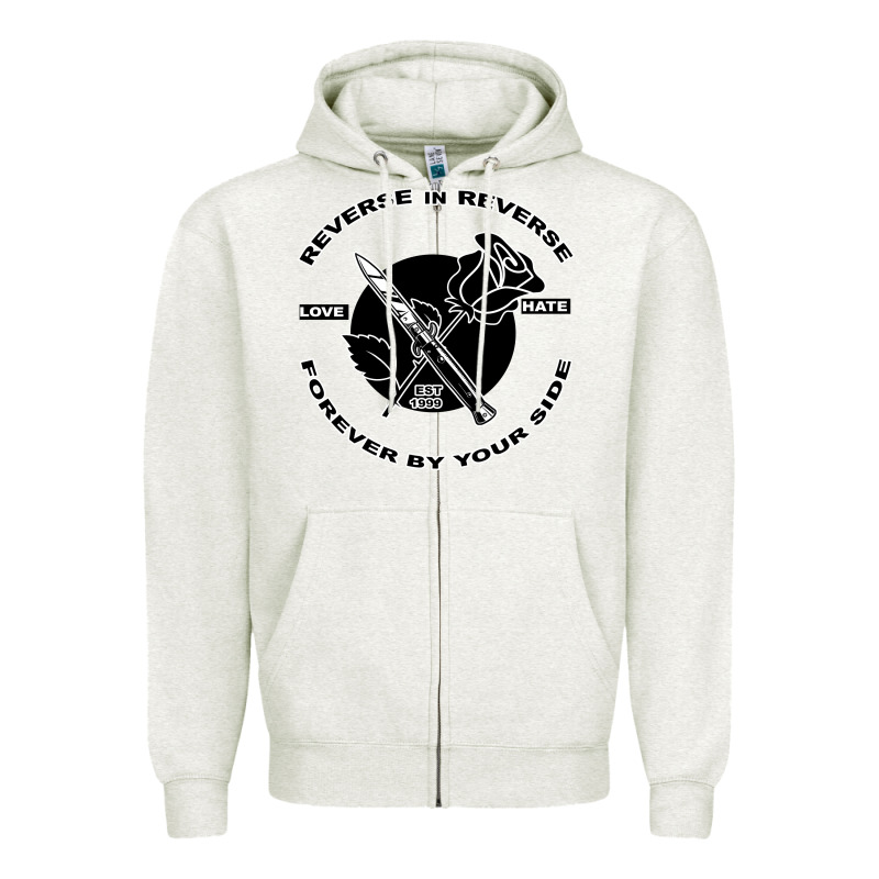 Reverse ın Reverse Love Hate Forever By Your Sıde Zipper Hoodie by Bettercallsaul | Teevron
