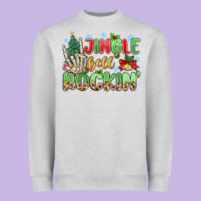 Jingle Bell Rockin' Heavyweight Sweatshirt Designed By Maliassmallbusiness