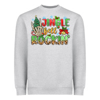 Heather Grey jingle bell rockin' Heavyweight Sweatshirt - MaliasSmallBusiness