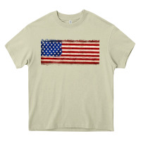 Mossy usa flag Heavy Core Tee - JahusDesignShop