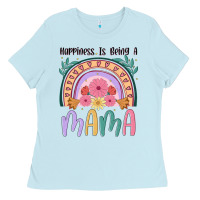 Baby Blue happiness is being a mama Ladies Tee - JahusDesignShop