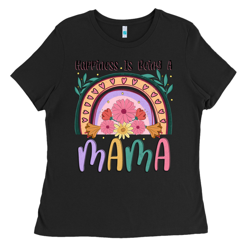 Happiness Is Being A Mama Ladies Tee by JahusDesignShop | Teevron