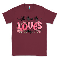 Burgundy oh how he loves us Classic Tee - MaliasSmallBusiness