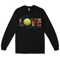 Black softball love of the game Long Sleeve Tee - JahusDesignShop