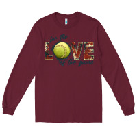 Burgundy softball love of the game Long Sleeve Tee - JahusDesignShop