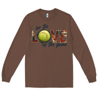 Chestnut softball love of the game Long Sleeve Tee - JahusDesignShop