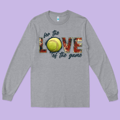 Softball Love Of The Game Long Sleeve Tee Designed By Jahusdesignshop