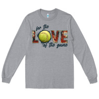 Heather Grey softball love of the game Long Sleeve Tee - JahusDesignShop