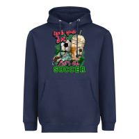 Navy Grab your joe let's go Soccer Heavyweight Hoodie - HowdyJamesFarm
