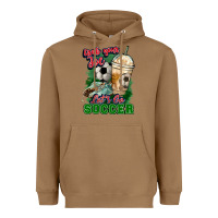 Toasted Coconut Grab your joe let's go Soccer Heavyweight Hoodie - HowdyJamesFarm