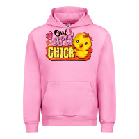 Fuchsia Pink one cute chick Urban Hoodie - FaDigitalArtStudio