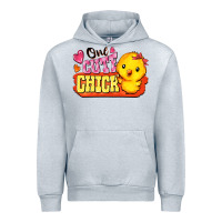 Heather Grey one cute chick Urban Hoodie - FaDigitalArtStudio