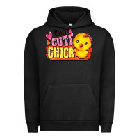 Pigment Black one cute chick Urban Hoodie - FaDigitalArtStudio